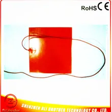 Силиконовый резиновый нагреватель для 3D-принтера 220 В 300 Вт 380*380*1,5 мм клейкий 1 лицевой 100 к термистор 2000 мм свинцовый провод XD-H-M-165