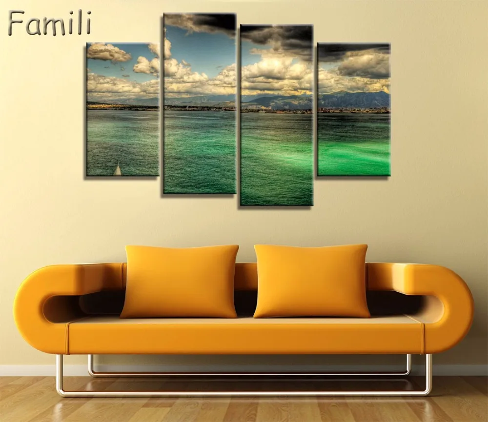 

4Pcs Tuscany Italy Meadows flowers nature landscape living room home wall modern art posters prints,canvas painting