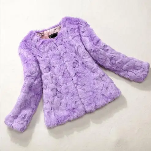 Женская Шуба из искусственного меха Clobee короткая шуба с рукавом 3/4 и кроличьим