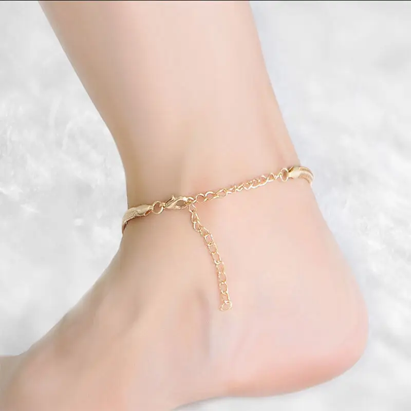 L153 женские сексуальные тонкие металлические ножные браслеты с цепочкой весы/высококлассные пляжные сандалии цепочка из змеиных костей браслет бижутерия для ног Tobillera