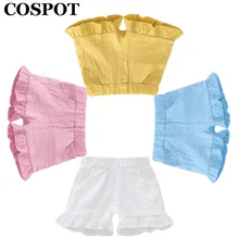 COSPOT/летние шорты для девочек, короткие штаны для маленьких девочек, шорты с милыми заячьими ушками, однотонная белая и розовая одежда для маленьких девочек, пик продаж 32