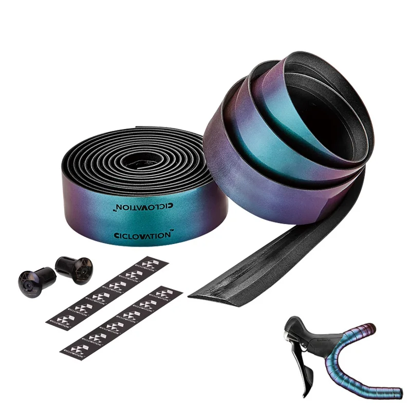 

Ciclovation Bicycle Handlebar Tape Advanced Bar Tape with Leather Touch - Aurora Road Bike Gel Bar Cycling Tape Wrap