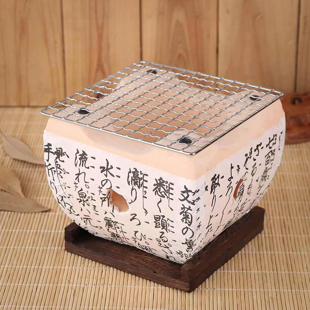 2 размера японский стильный гриль для барбекю угольная плита Konro керамика Hibachi Yakitori Кемпинг барбекю принадлежности для барбекю инструменты для дома отеля - Цвет: 15x15x12 cm