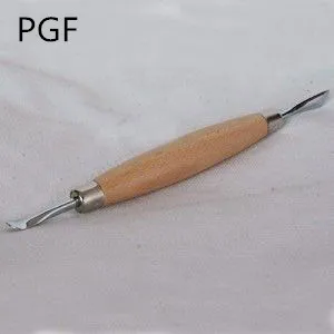 

PGF wooden handle knife shaped spoon type pressure cleaner leather carving tool