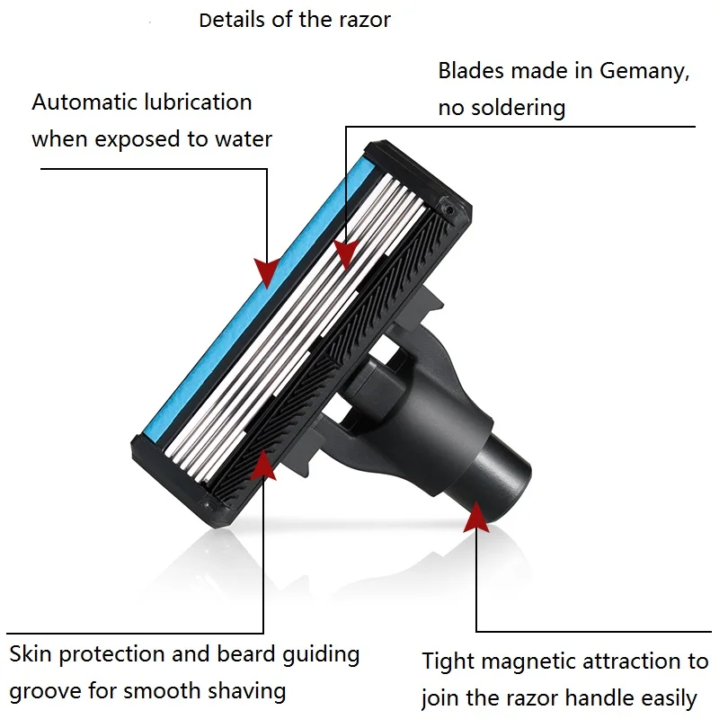 Г-н handx 5-ти слойное Лезвие крепится с помощью бритвенной головки 4 заправки зажигалок