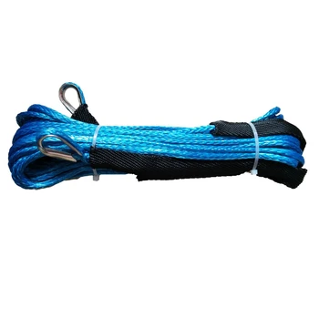 

Factory direct sales 8mm*15m synthetic winch line 12 strand uhmwpe rope with thimble both ends free shipping
