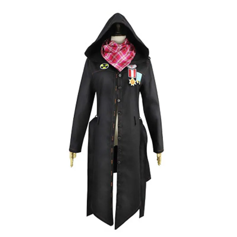  Drop Shipping PUBG Playerunknown's Battlegrounds Denim Trench Jacket Coat Cosplay Costume With Scar