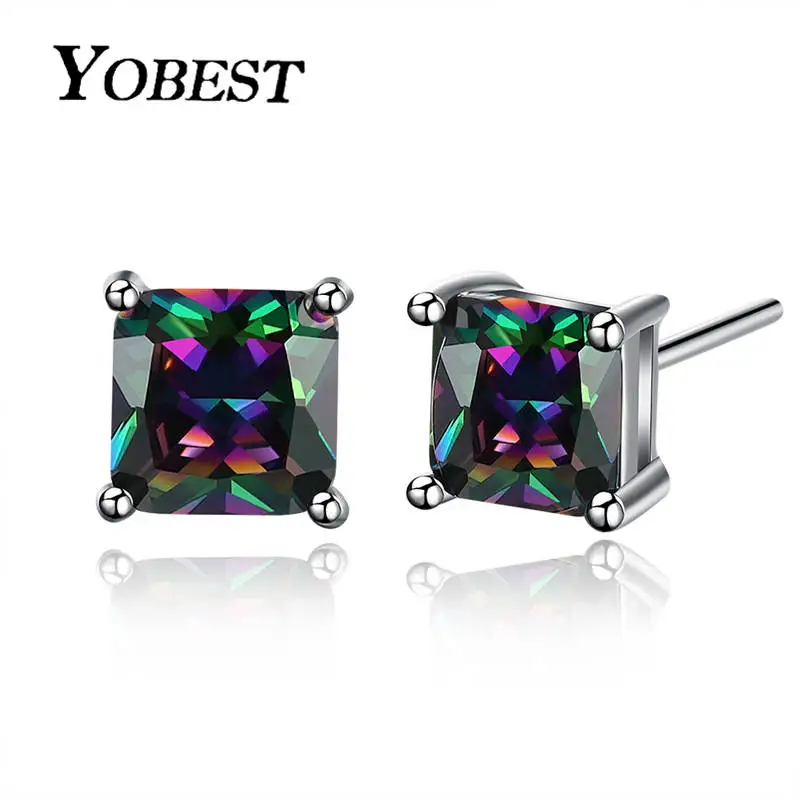 

Yobest Multicolor CZ Stone Stud Earring for Women Fashion New Wedding Jewelry