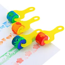 4 шт./компл. детская художественная звезда Ремесло Краски ing инструмент губка-ролик для покраски щетка Пластик ручка набор детей раннего образования игрушки для рисования