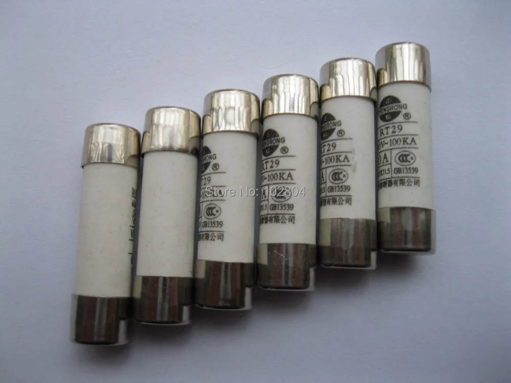 Заполненный порошком картридж керамический цилиндрический Fuse 8 5mm x 31 380V 20A 10 шт в