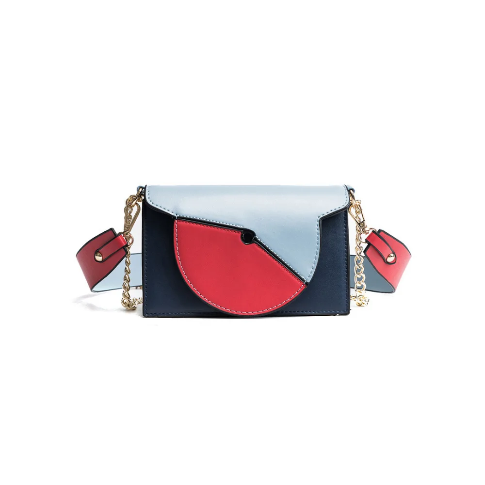 

2019 Luxury Crossbody bag Women Colorful splicing Little Bags Design Handbag Female Shoulder Bags Chain Messenger Bag Sac Femme