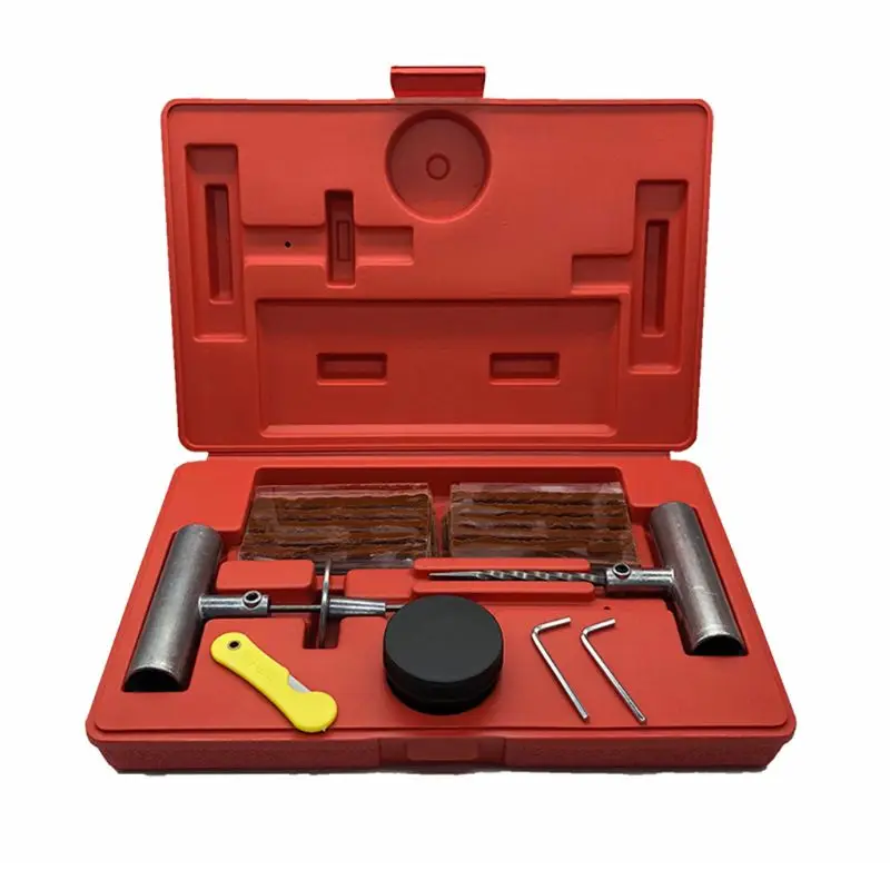 

Universal Tire Repair Kit to Fix Punctures and Plug Flats 37-Piece Value Pack For Car Motorcycle Trucks ATV