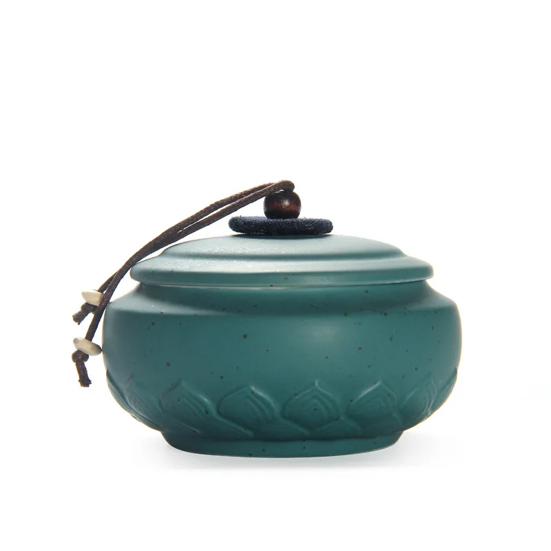 

Hot Selling Ceramic Tea Container Fresh-keeping Sealed Coffee Powder Cans Hurb Storage Boxes Portable Travel Tea Bag Organizer