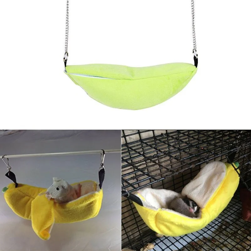Cotton Pet Hamster Hanging House Hammock Small Animal Rat banana shape Bird Cage Sleeping Bed Accessories | Дом и сад