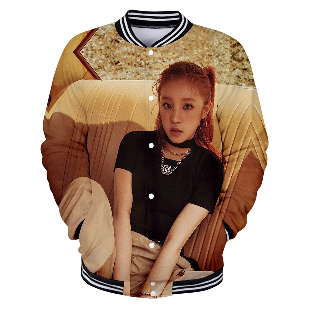 (G)I-DLE 3D Printed Women/Men Baseball Jackets Long Sleeve Jacket 2019 Hot Sale Casual Cool Streetwear Clothes plus size 4xl | Женская