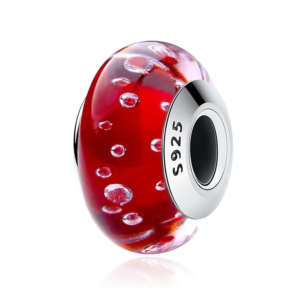 32 стиля, настоящее 925 пробы, серебряные эффектные бусины из муранского стекла, подходят к оригинальному браслету, Аутентичные ювелирные изделия S925 - Цвет: CQZ027