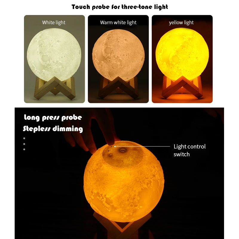  880ml USB Ultrasonic Aroma Air Humidifier With 3D Moon Lamp light Oil Aroma Essential Diffuser air 