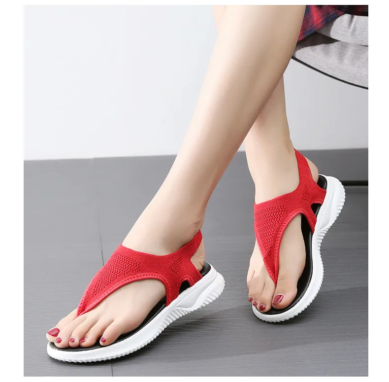LL 9520-2019 Breathable Flyknit Women Sandals Summer Woman Shoes-10