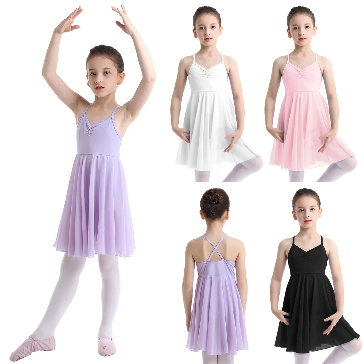 Feeshow балетное платье-пачка для девочек гимнастический купальник балет костюм Балерина Танцевальная одежда трико для девочек