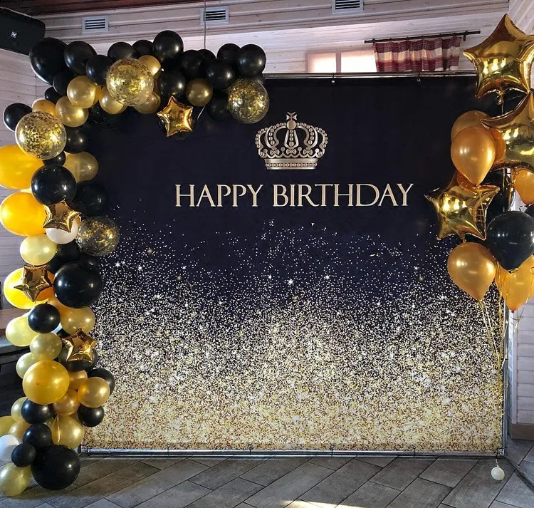 

DIY Gold Black Latex Balloons Star Confetti Modeling Tool Chain Balloon Tie Knob Tool Birthday Party Wedding Decoration Supplies