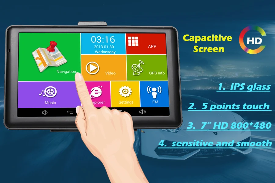 iaotuGo 7″ Android Car GPS Navigation+LED Night Vison Rear Camera,Android