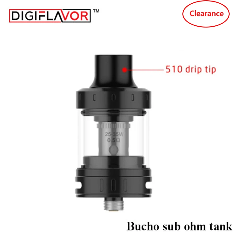 

Digiflavor Bucho sub ohm tank with bVC coil bottom airflow ulitimate flavor tank for electronic cigarette atomizer