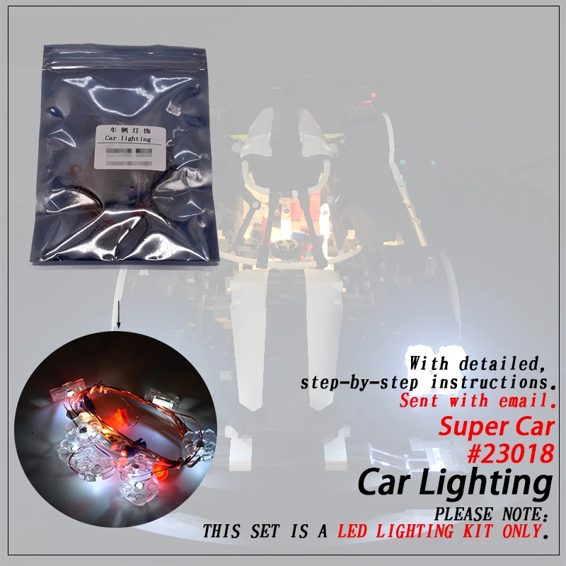 

Led Light Set (only light included ) For legoings MOC 5530 Super Car Compatible 23018 Technic Building Blocks Bricks
