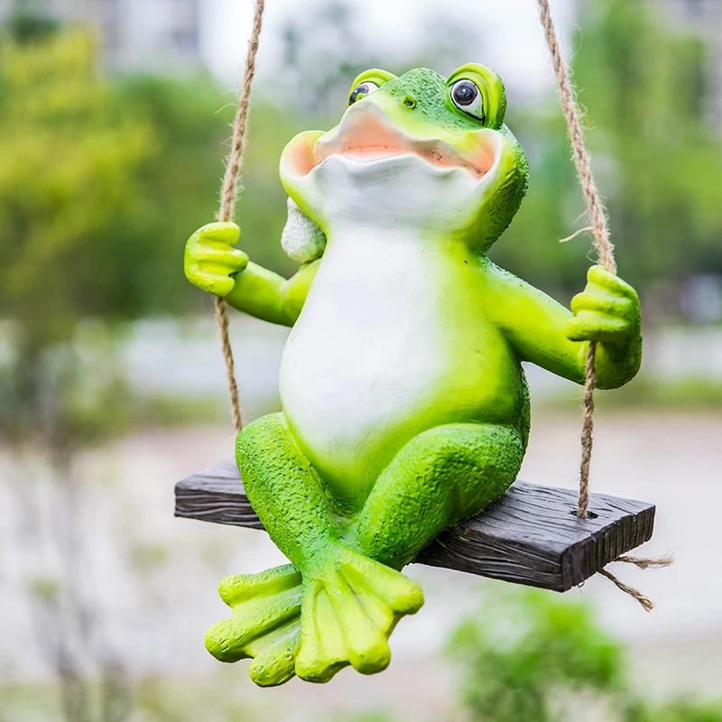 

Creative simulation frog decorative ornaments home decoration garden courtyard resin craft animal pendant