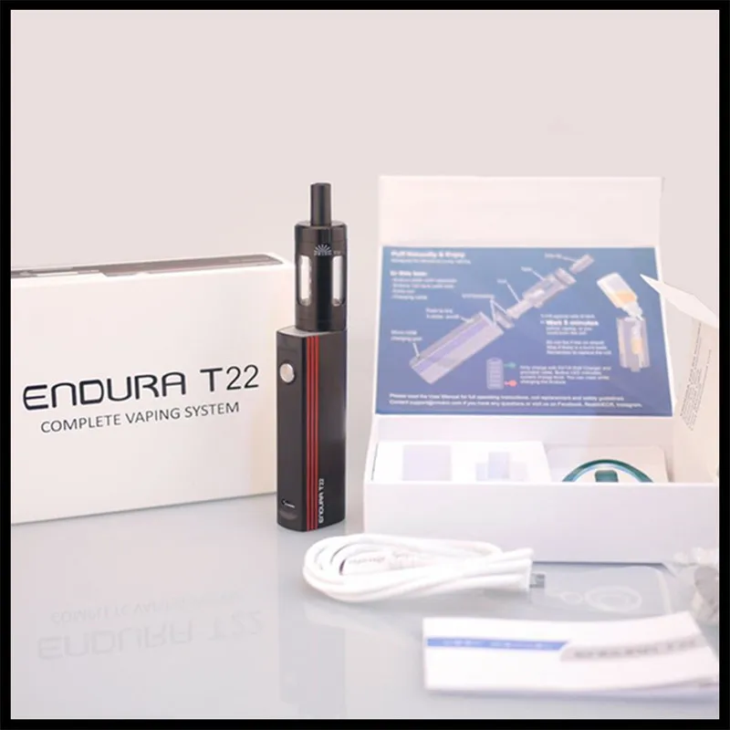

Original Innokin Endura T22 Kit Comes with 2000mah Built-in Battery Vape Mod 4ML Prism Atomizer Endura T22 E Cigarette Vape Kit