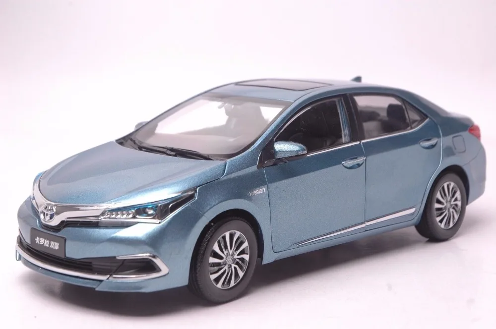 1:18 литая под давлением модель для Toyota Corolla Hybrid синий сплав игрушечный автомобиль миниатюрная Коллекция подарков