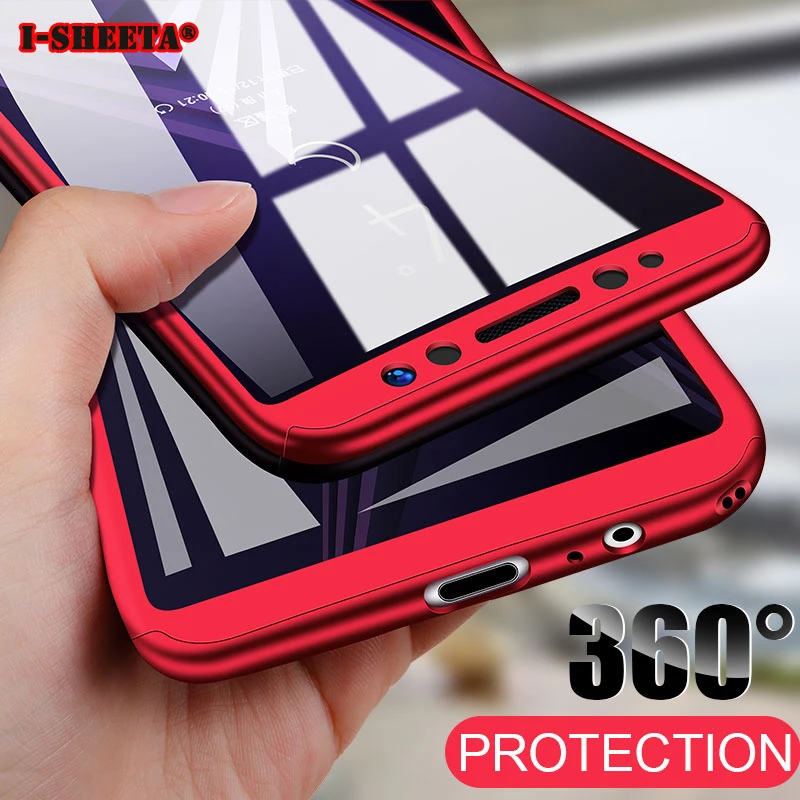 360 полная Защита для Samsung Galaxy J4 J6 Plus J8 J2 Core 2018 прочный матовый Жесткий ПК чехол с