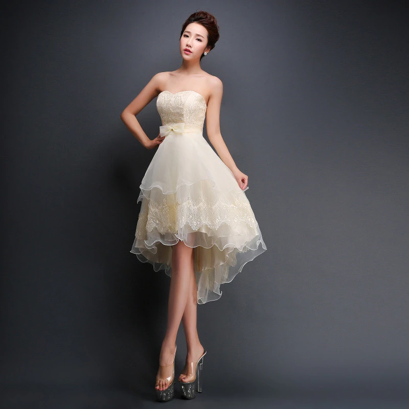 Short Wedding Dress Red Champagne Sleevesless Custom Dress Special Occasion Dresses Princess Bow Lace Up Bridal Gowns Bridal Gown Short Weddingwedding Dress Aliexpress