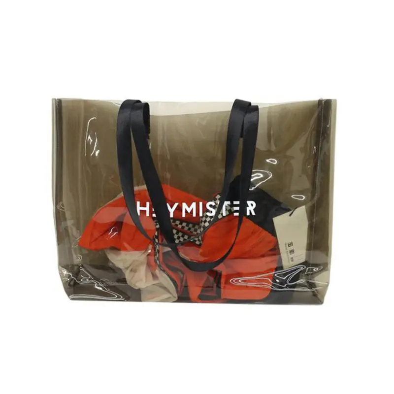

Transparent PVC Handbag Beach Shoulder Bag Women Tote Large Capacity