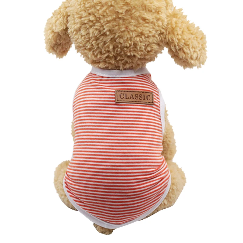 Летний жилет для щенков, одежда для маленьких собак, хлопковая футболка, одежда для собак, жилет для собак, одежда для собак, жилет - Цвет: 5