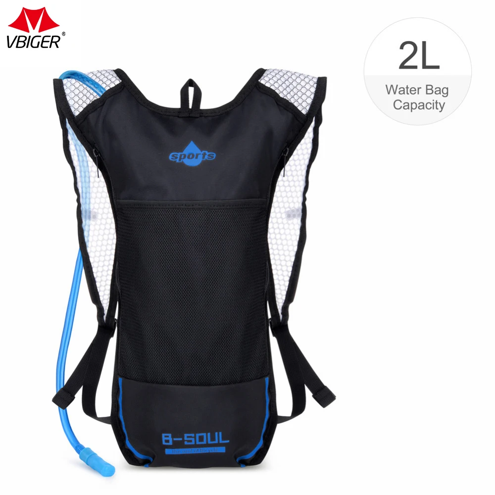 

Vbiger Unisex Backpacks Hydration Pack with 2L Water Bladder Breathable Backpack with Mesh Shoulder Straps Fits Men & Women
