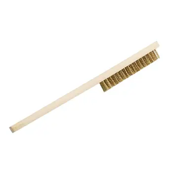 

Wooden Handle Copper Wire Brush Metal Rust Removing Polishing Brush DIY Manual Polishing Brush