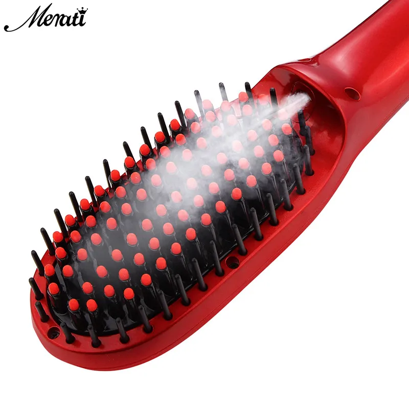 

New Women US/EU/AU/UK Plug Straightner Curler Automatic Temperature Control Hair Straightener Comb
