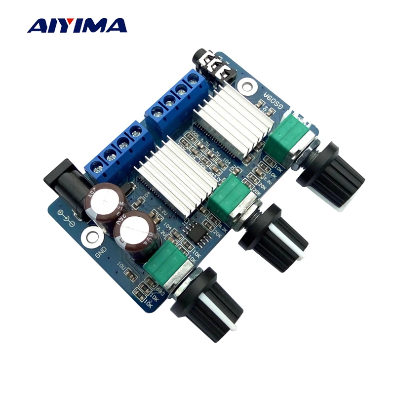 AIYIMA DC12V 2,1 канальный сабвуфер аудио усилитель доска 12 Вт* 2+ 22 Вт Класс D Цифровой усилитель доска супер TDA2030A