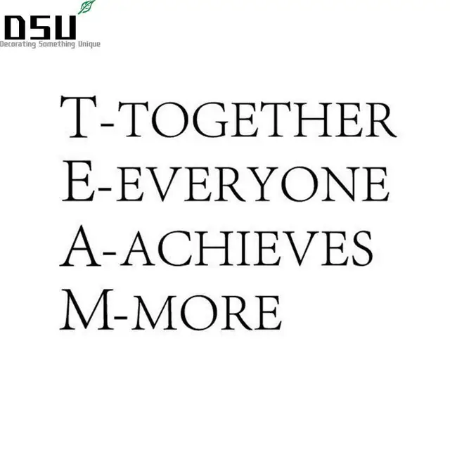 Team Together Everyone Achieves More Team Motivational Quote Office