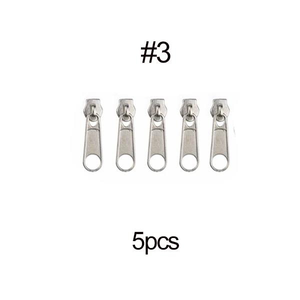 Новые 5 шт.#3#5#8#10 Ремонтный комплект для крепления на молнии DIY для крепления на молнии Швейные Инструменты Аксессуары для одежды - Цвет: 5pcs Silver 3