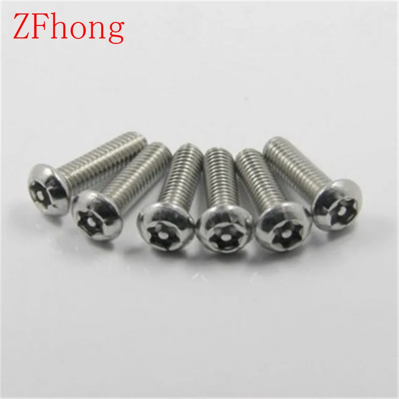 200pcs/lot ISO7380 m2 Security Screw M2*3/4/5/6/8/10/12 Torx Button Head Tamper Proof Screws
