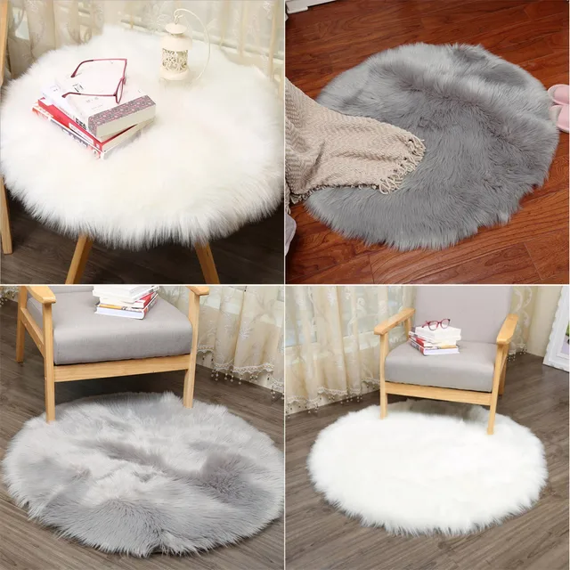 Weiche Künstliche Schaffell Teppich Stuhl Abdeckung Schlafzimmer ... Weiche Künstliche Schaffell Teppich Stuhl Abdeckung Schlafzimmer ...