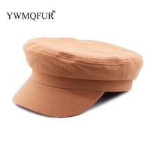 Весенние модные женские шапки в стиле милитари, винтажный черный берет, армейская Кепка, Женская восьмиугольная кепка, шапка моряка