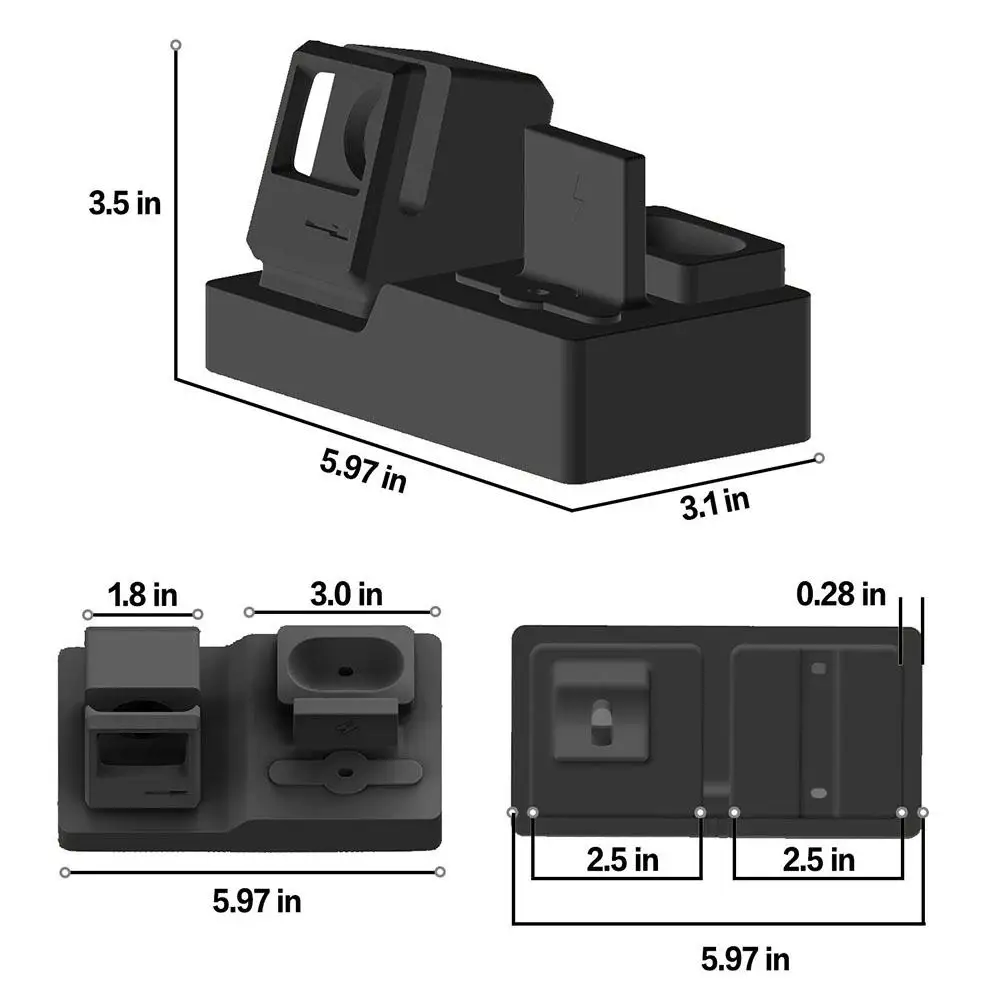 3 в 1 Зарядная Станция док-станция для iWatch AirPods зарядная подставка зарядная док-станция для Apple Watch Series 3/2/1/AirPods/iPhone r20