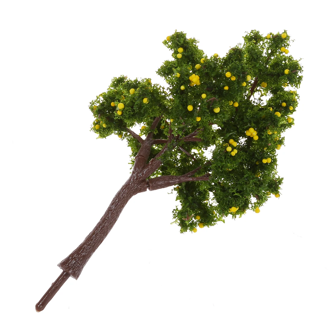 

UESH-10pcs Scenery Landscape Model Decoration Yellow Fruit Trees 12cm