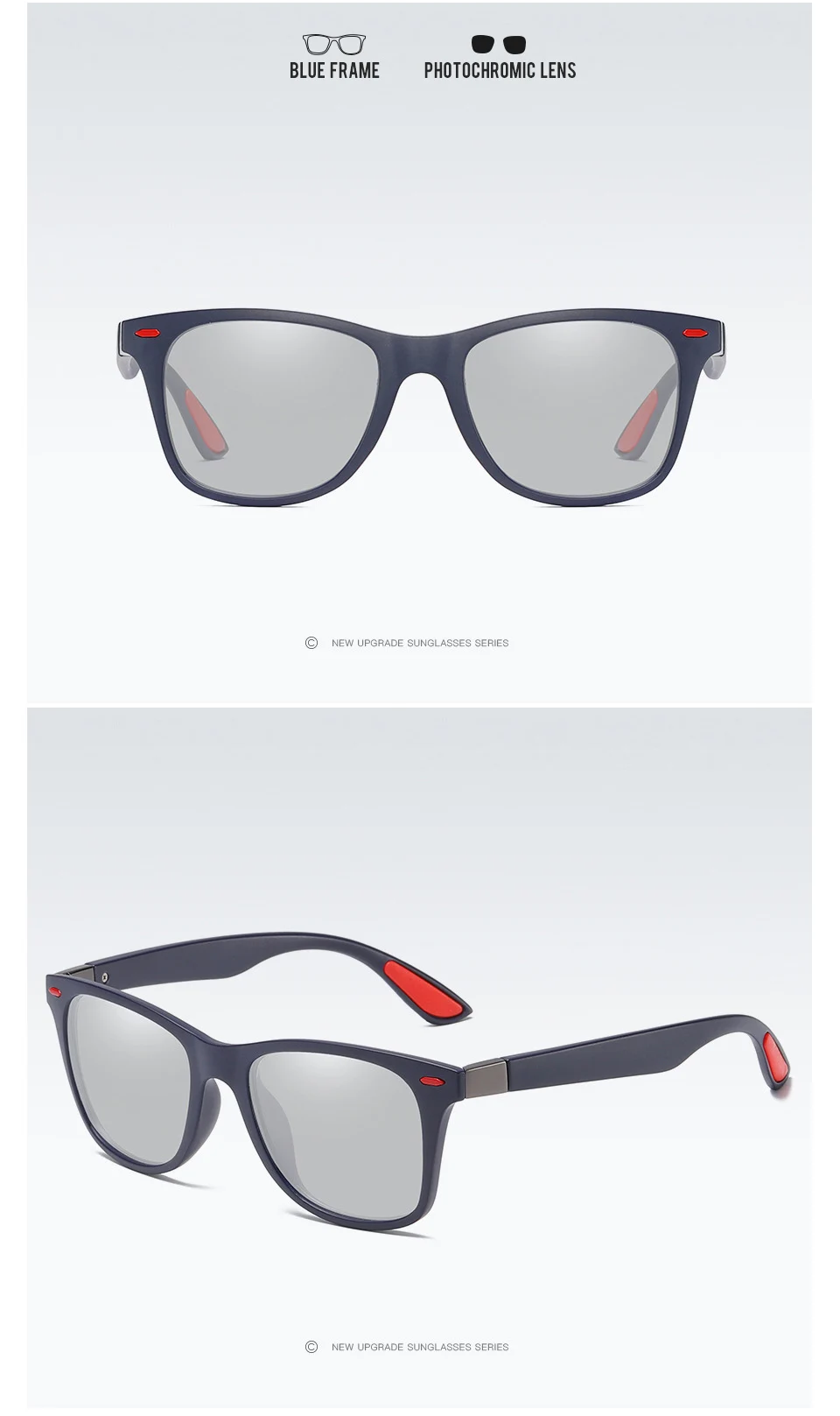 Классические солнцезащитные очки в квадратной оправе в стиле ретро мужские Поляризованные женские фотохромные очки линзы для безопасного вождения gafas fotocromaticas para hombre