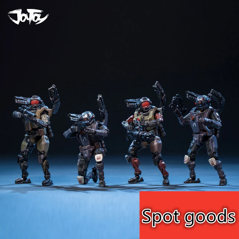 1/25 JOYTOY Anime Figures Action Model Military Soldiers Suit (4Pcs/set） Collection For Children Christmas Gift Free Shipping | Игрушки и