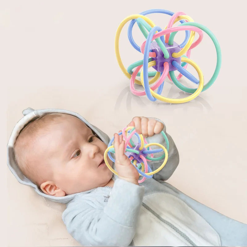 

Baby hand grasp ball solid tooth snatch exercise molar promotional hot glue 0-1 years old