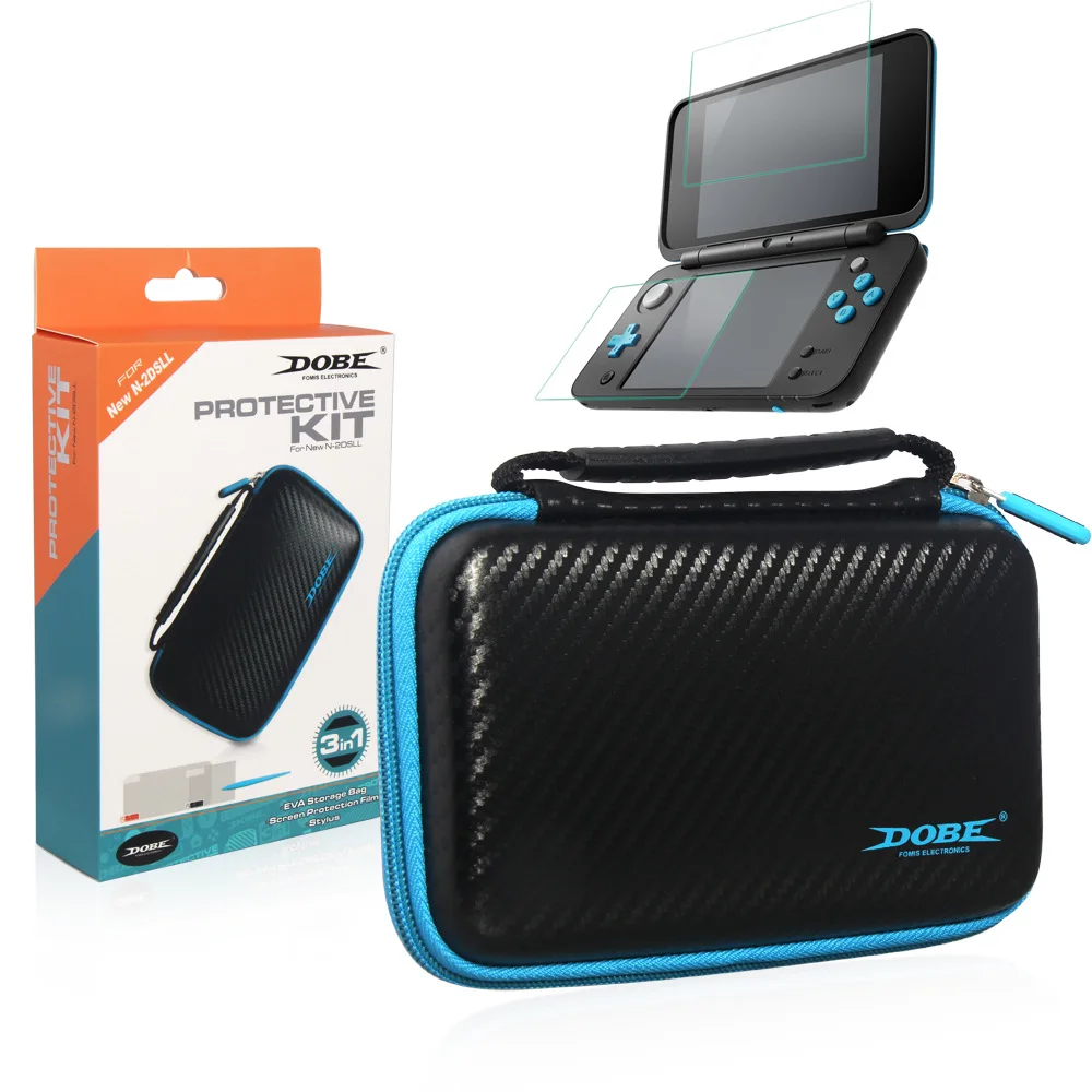 

3 IN 1 Protective Kit Hard EVA Protective Travel Waterproof Case Storage Bag With screen protector for Nintendo NEW 2DS XL LL