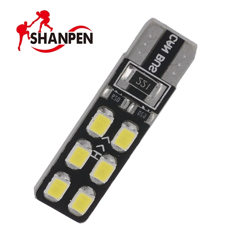 

10PCS Car Auto LED T10 led canbus 194 W5W led Canbus t10 12smd 2835 LED Light Bulb No error Wedge Lights Parking Bulb